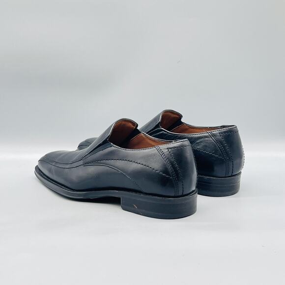 Johnston & Murphy Shoes Mens 7 Black Leather Slip On Dress Oxford Square Toe main image 6